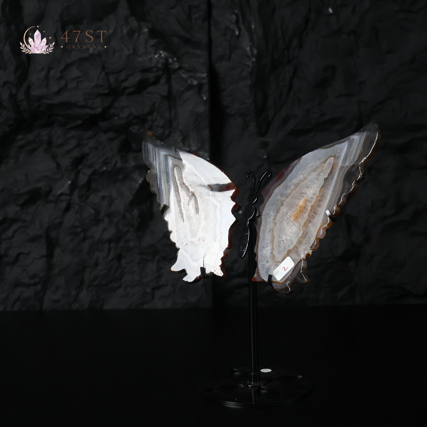 Agate Butterfly Wings Display