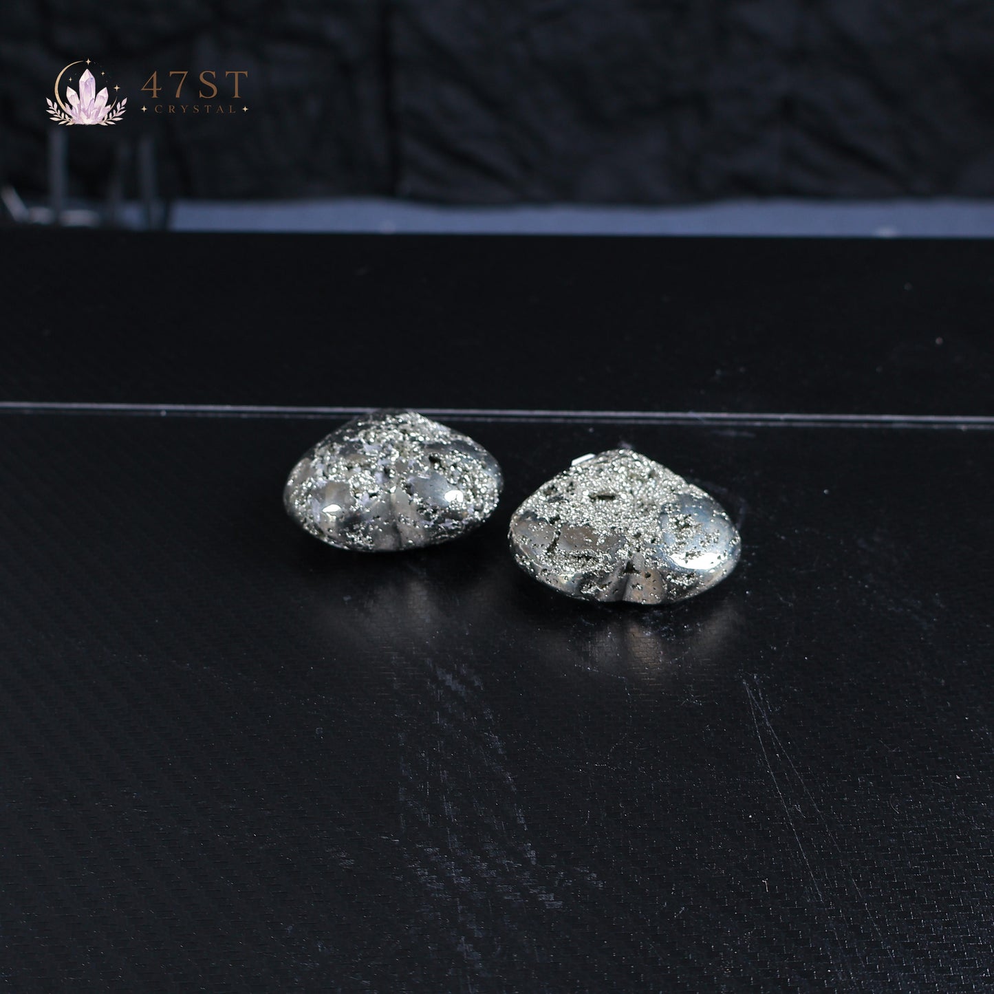 Pyrite Heart Carving