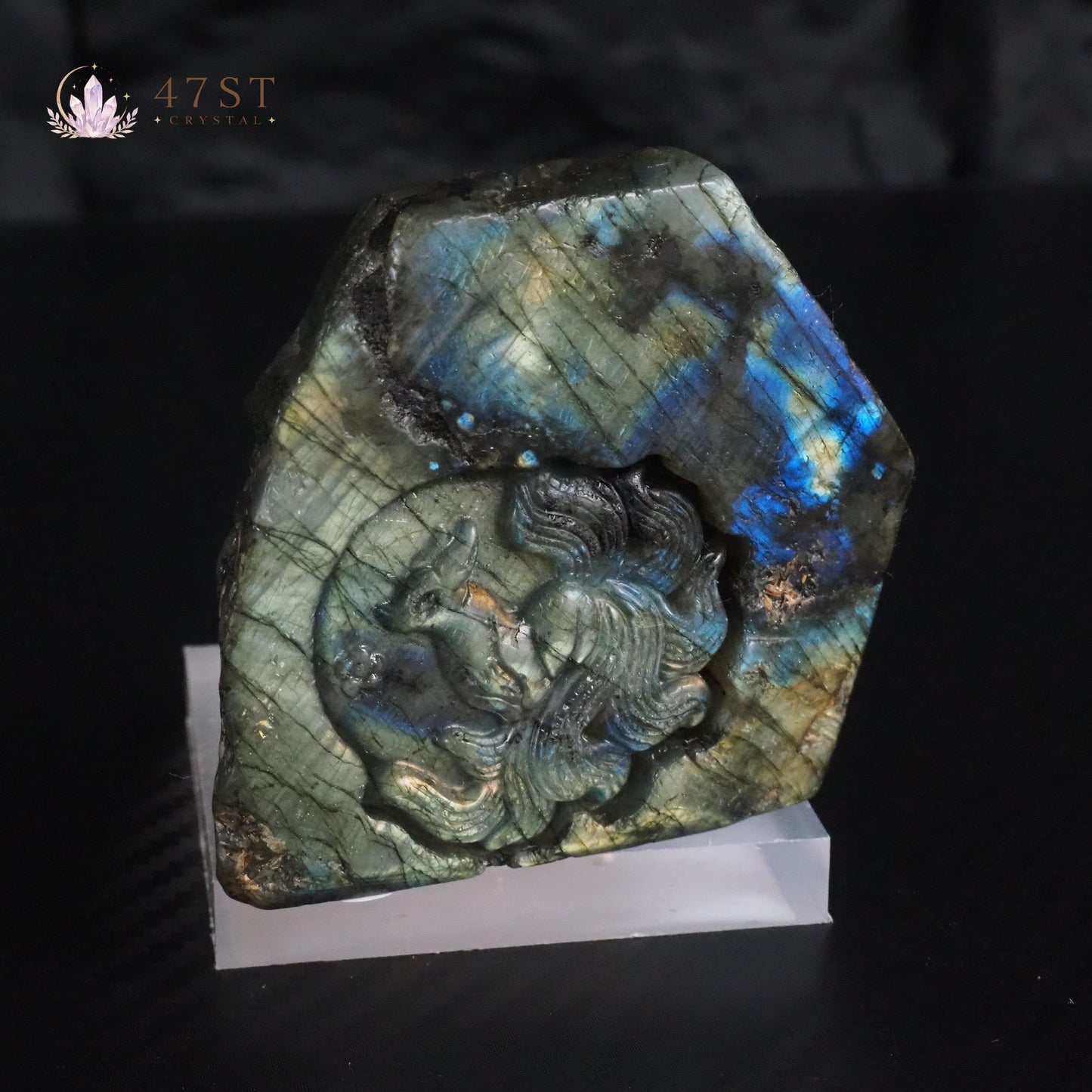 Labradorite Fox Carving