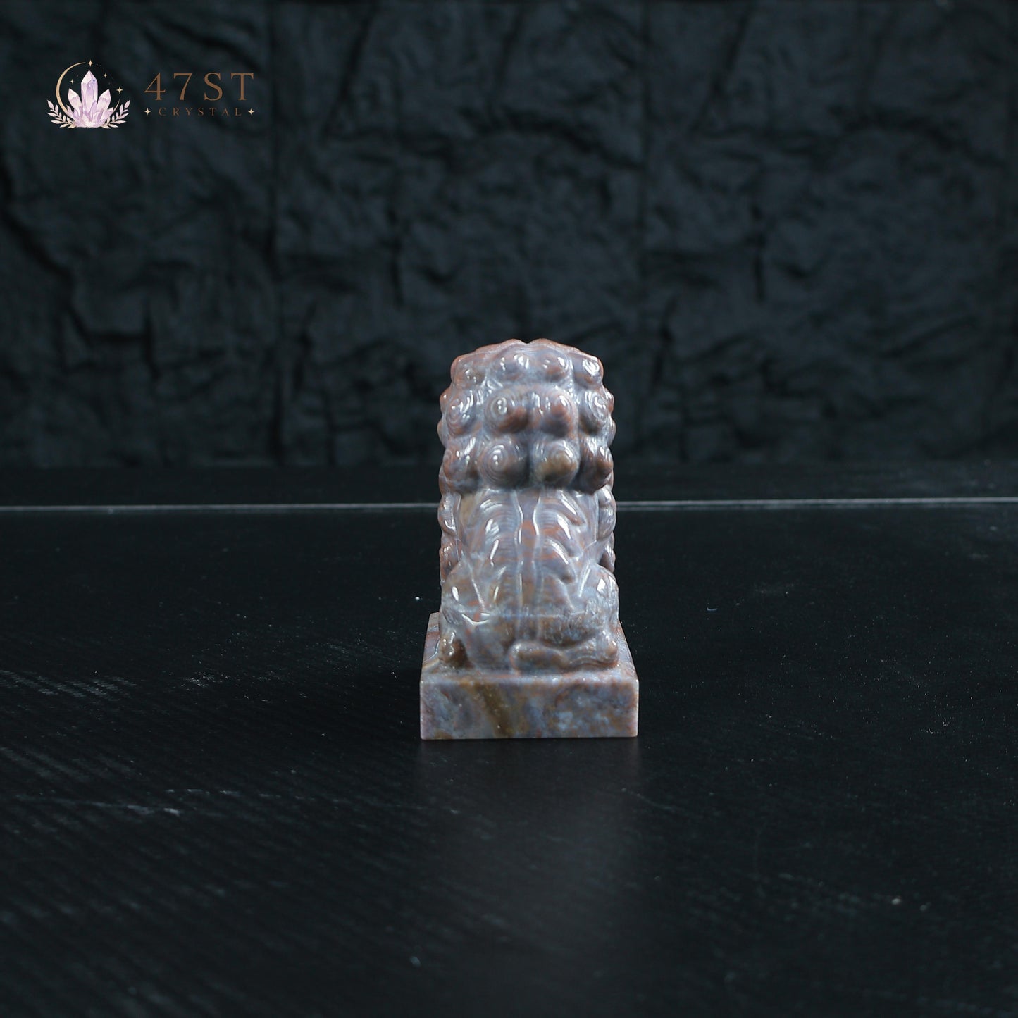 Ocean Jasper Foo Dog Seal Carving