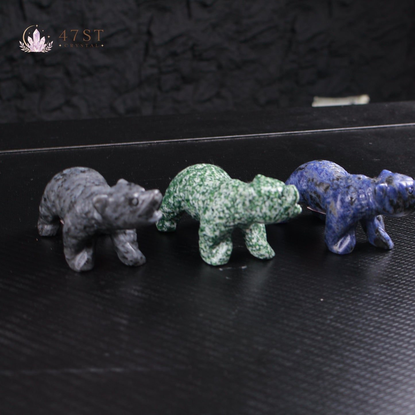 Multi-Stone Bear Carving