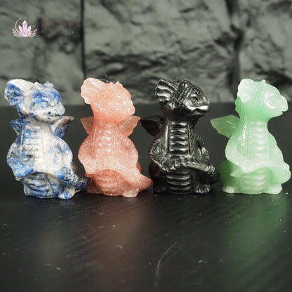 Mini Crystal Dragon Carving