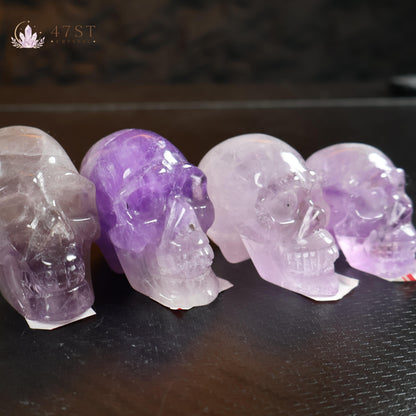 Amethyst Skull Carving