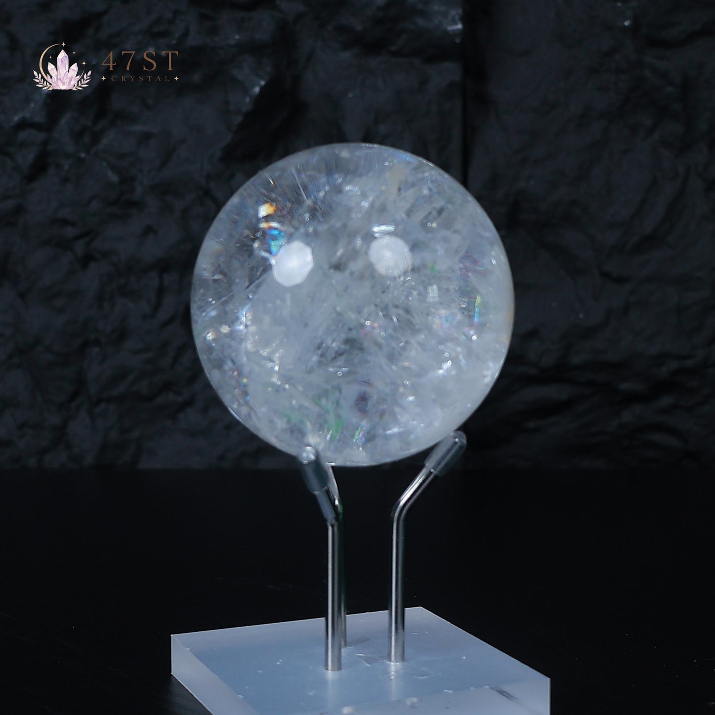 Rainbow Clear Quartz Sphere