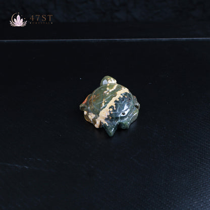 Ocean Jasper Turtle Carving