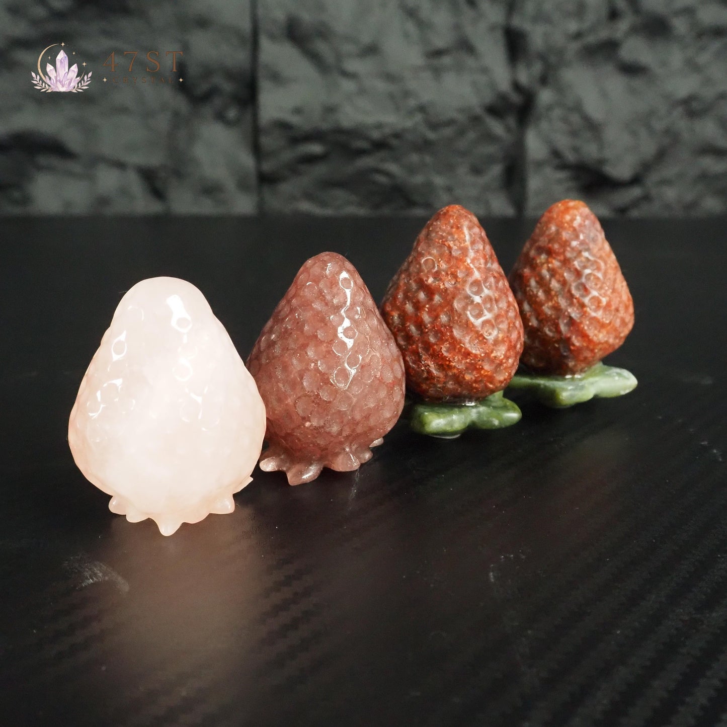 Strawberry Quartz Strawberry Carving