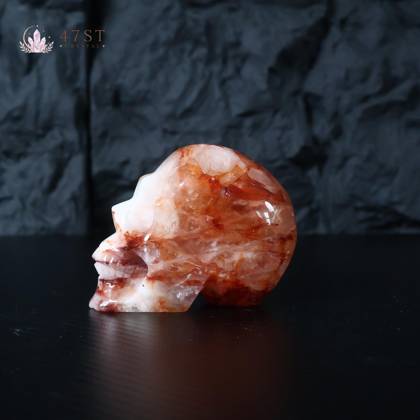 Fire Quartz Skull