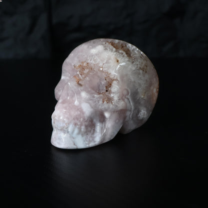 Pink Amethyst Skull Carving