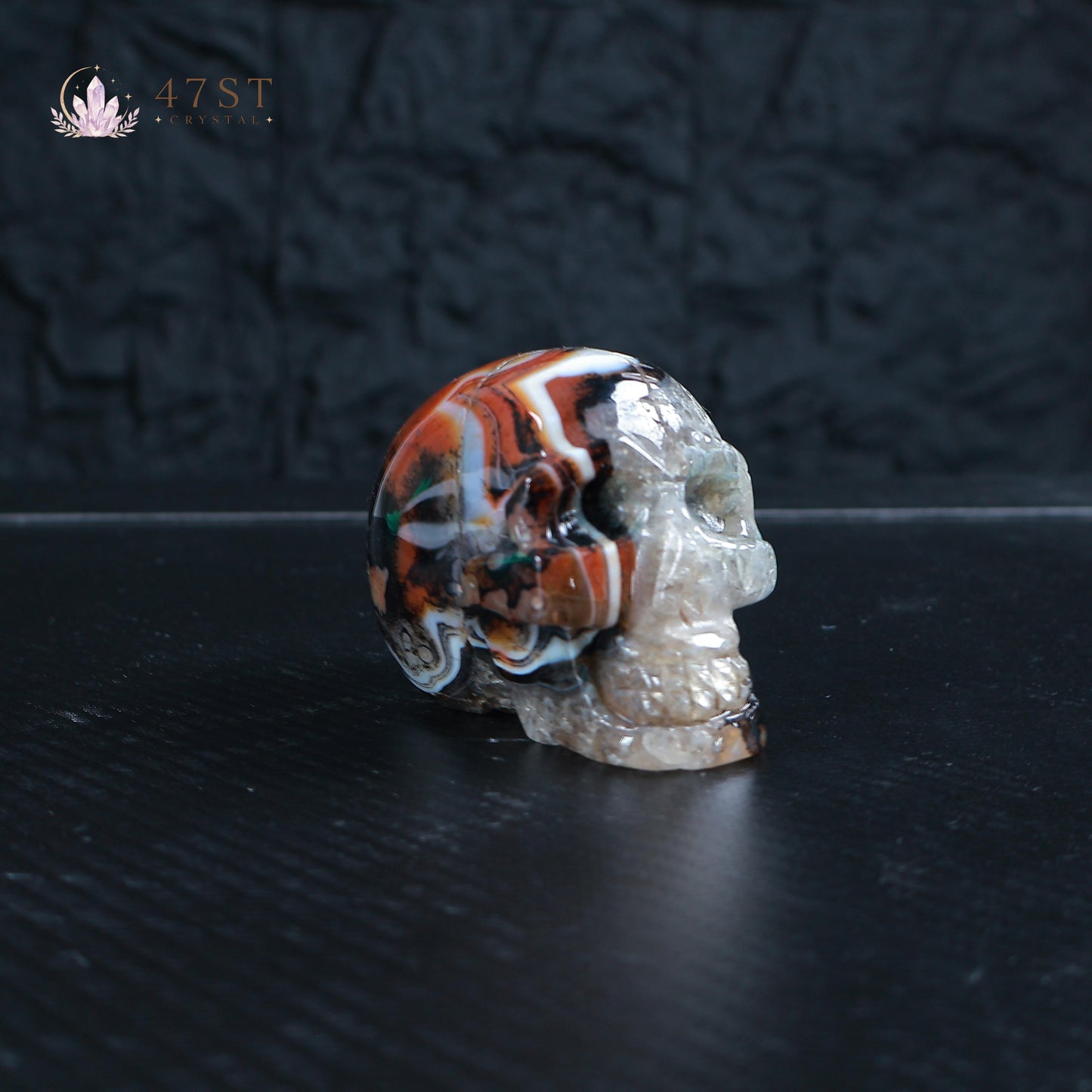 Sardonyx Skull Carving