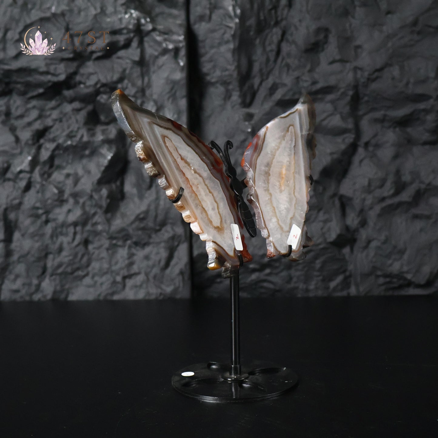 Agate Butterfly Wings Display