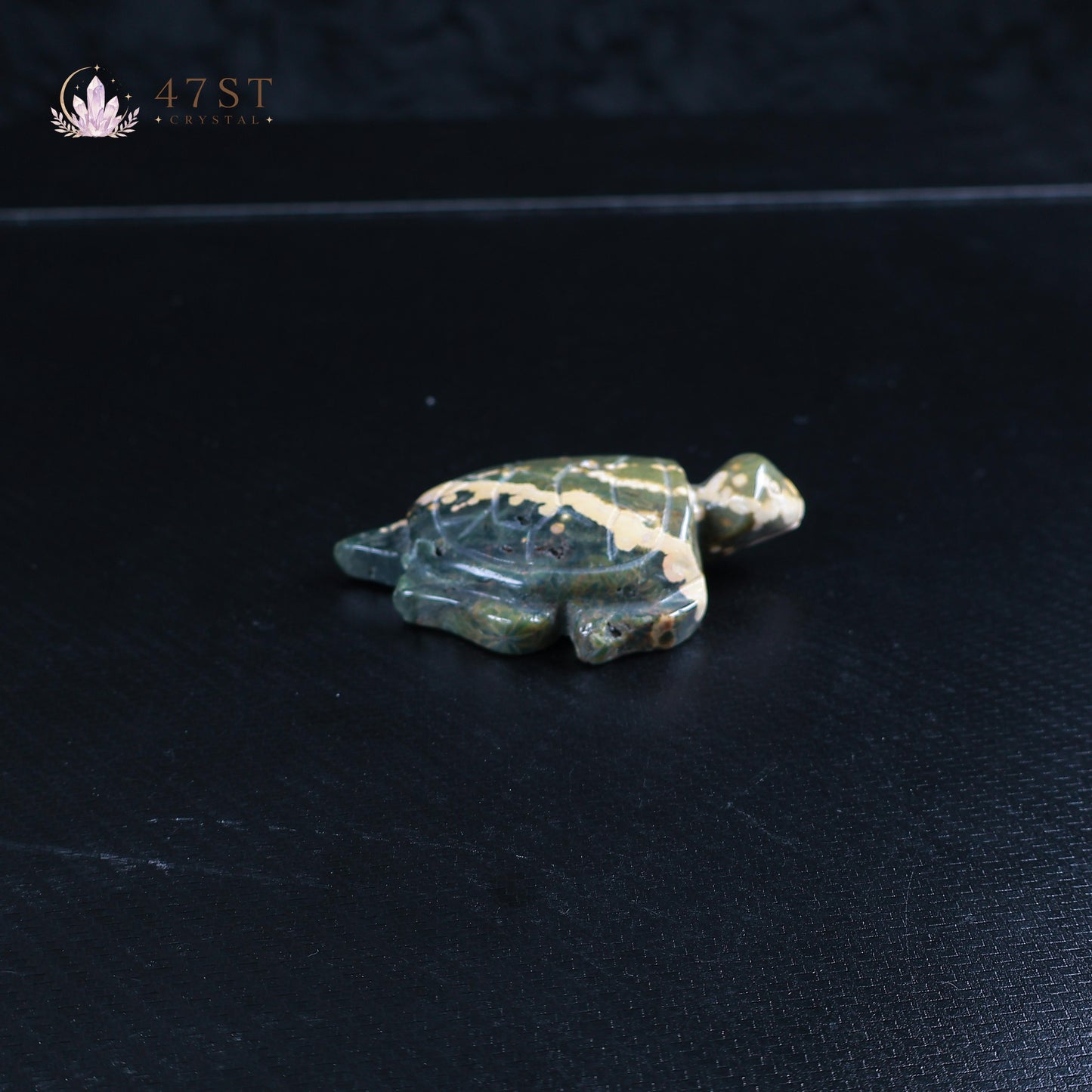 Ocean Jasper Turtle Carving