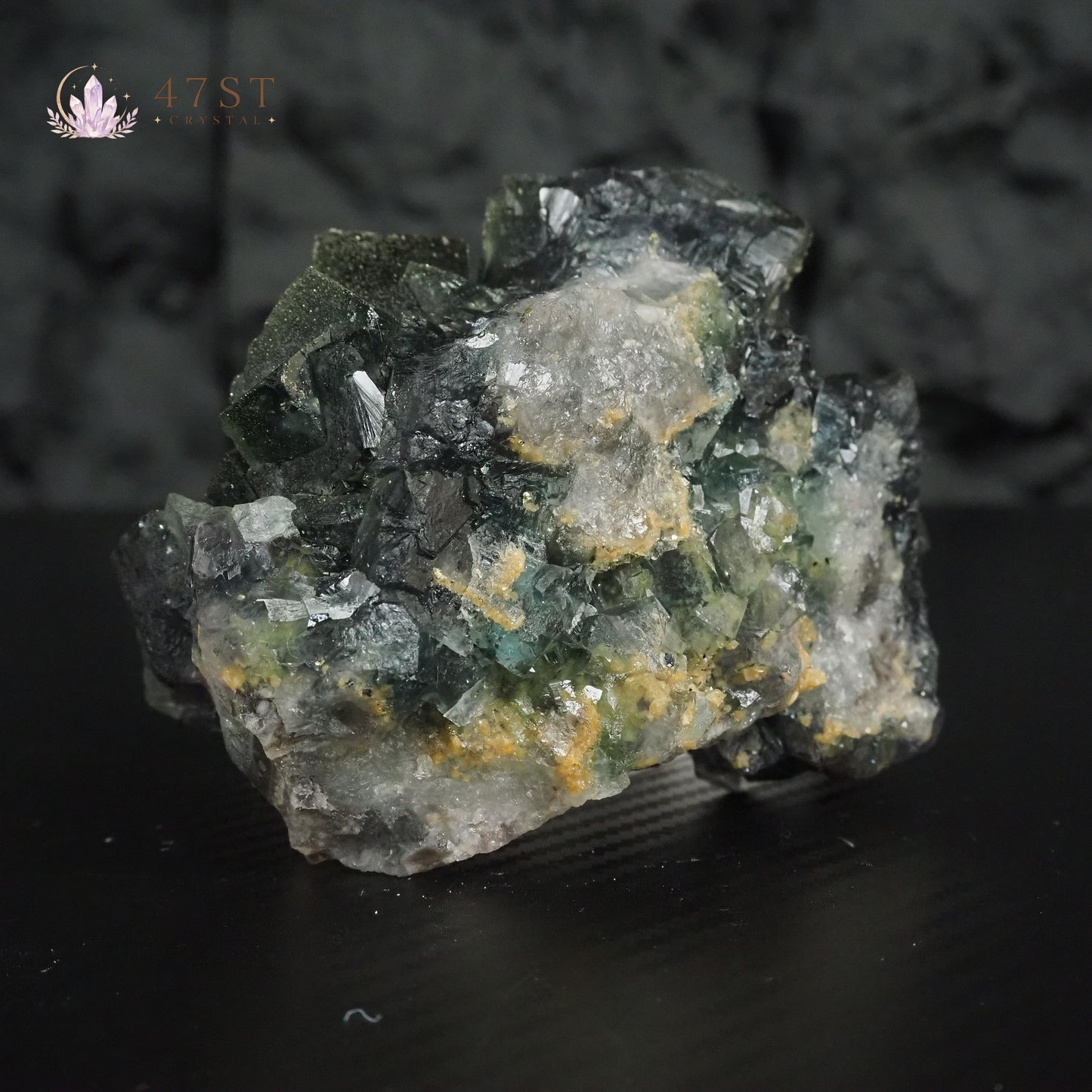 Fluorite with Chalcopyrite Mineral Specimen