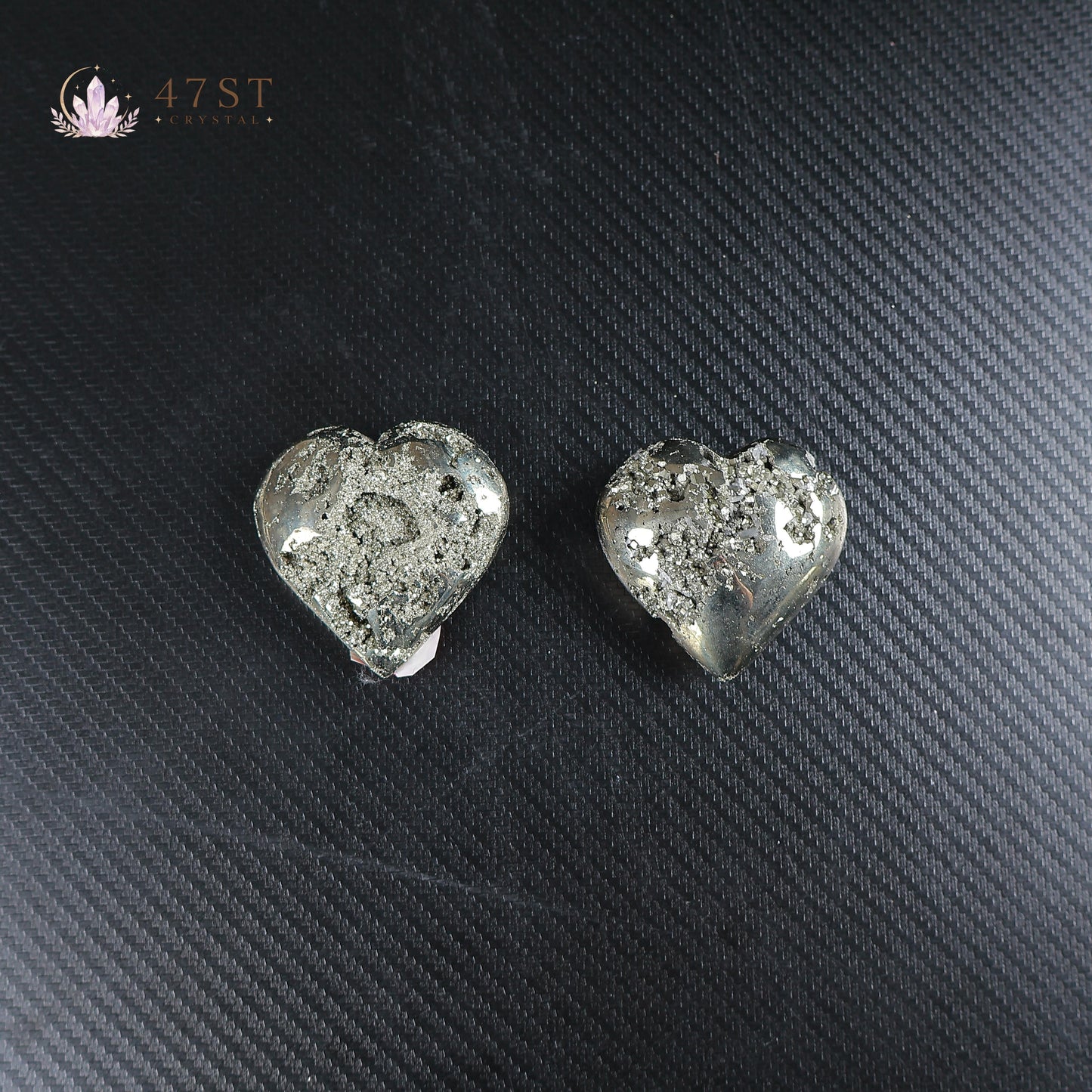 Pyrite Heart Carving