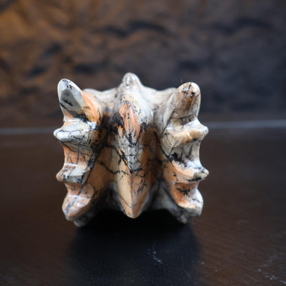 Picture Jasper Dragon Head Carving