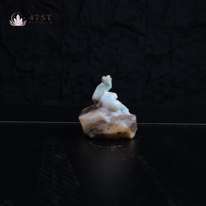 Caribbean Calcite Snake Carving