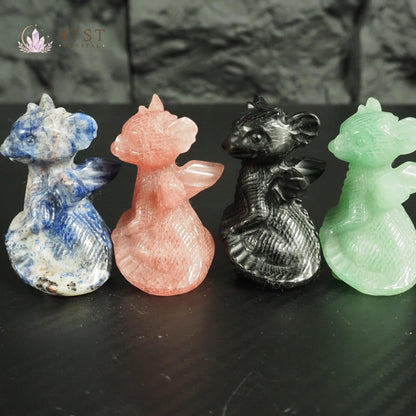 Mini Crystal Dragon Carving