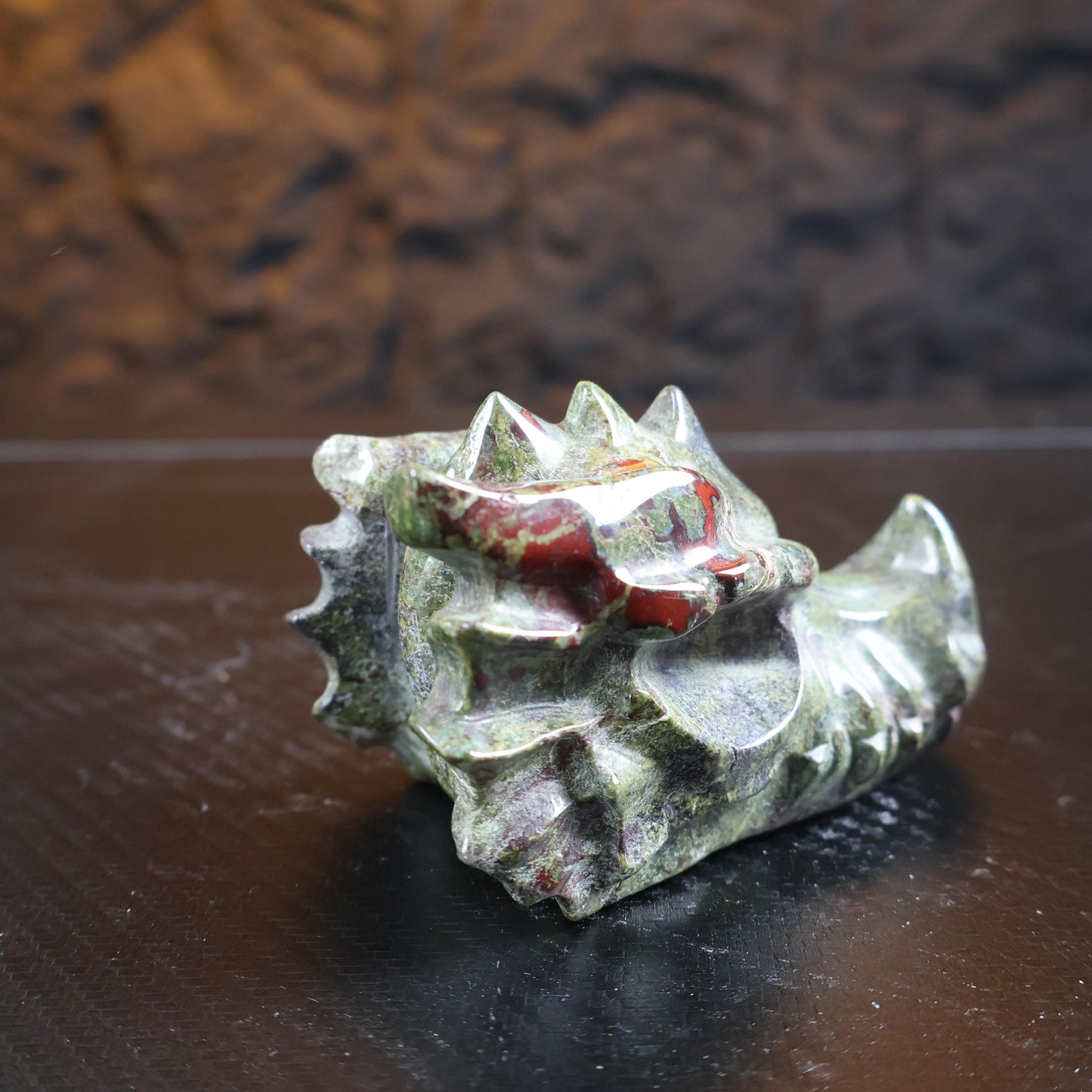 Dragon Blood Stone Dragon Head Carving