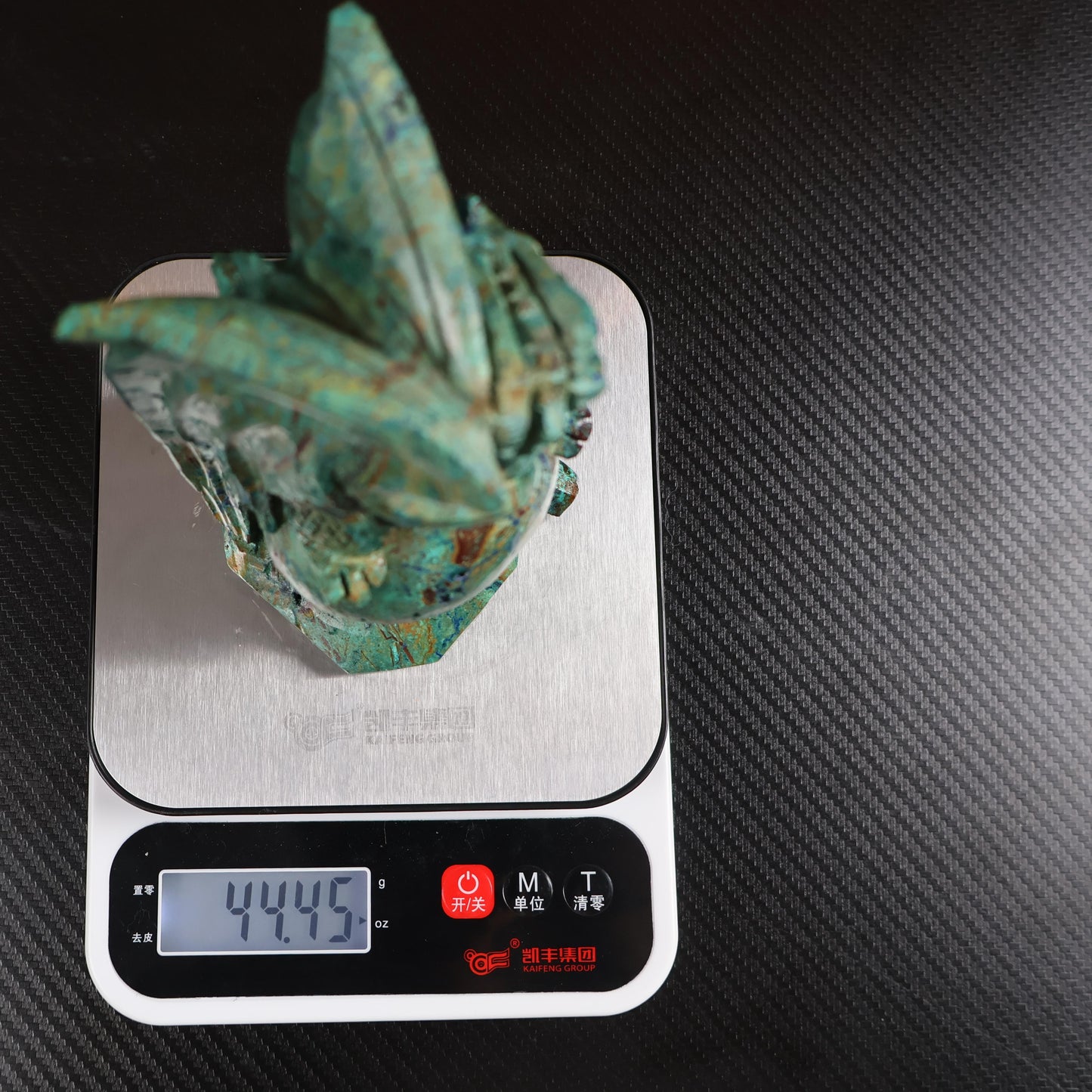 Azurite Dragon Crystal Carving