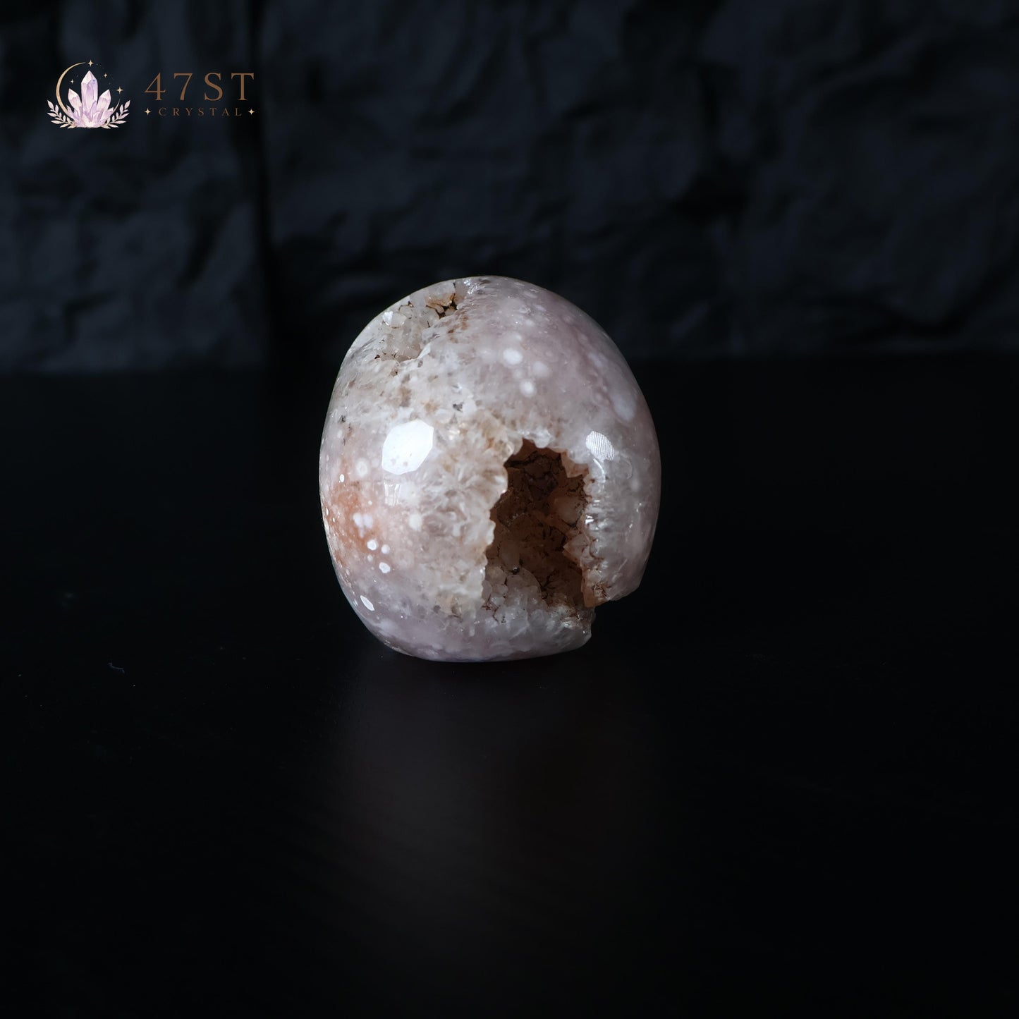 Pink Amethyst Skull Carving