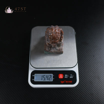 Ocean Jasper Foo Dog Seal Carving