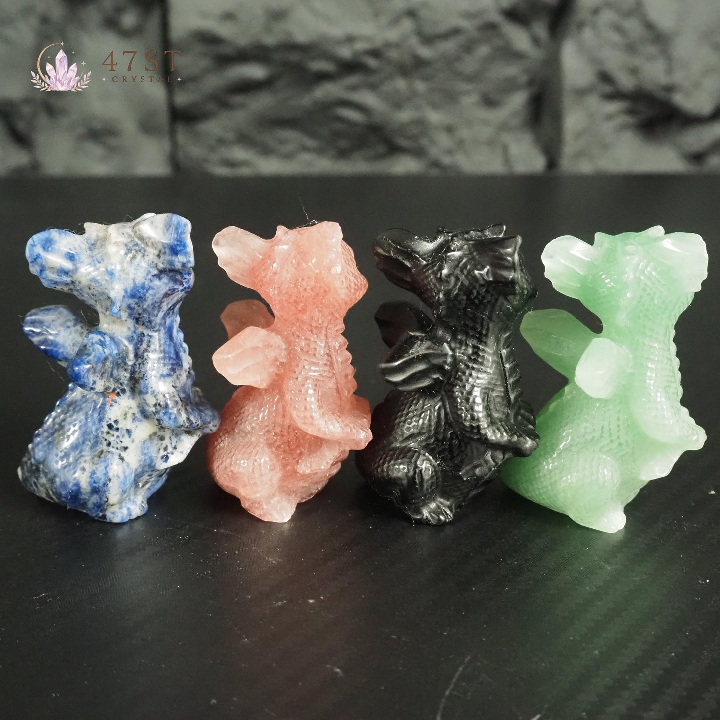Mini Crystal Dragon Carving