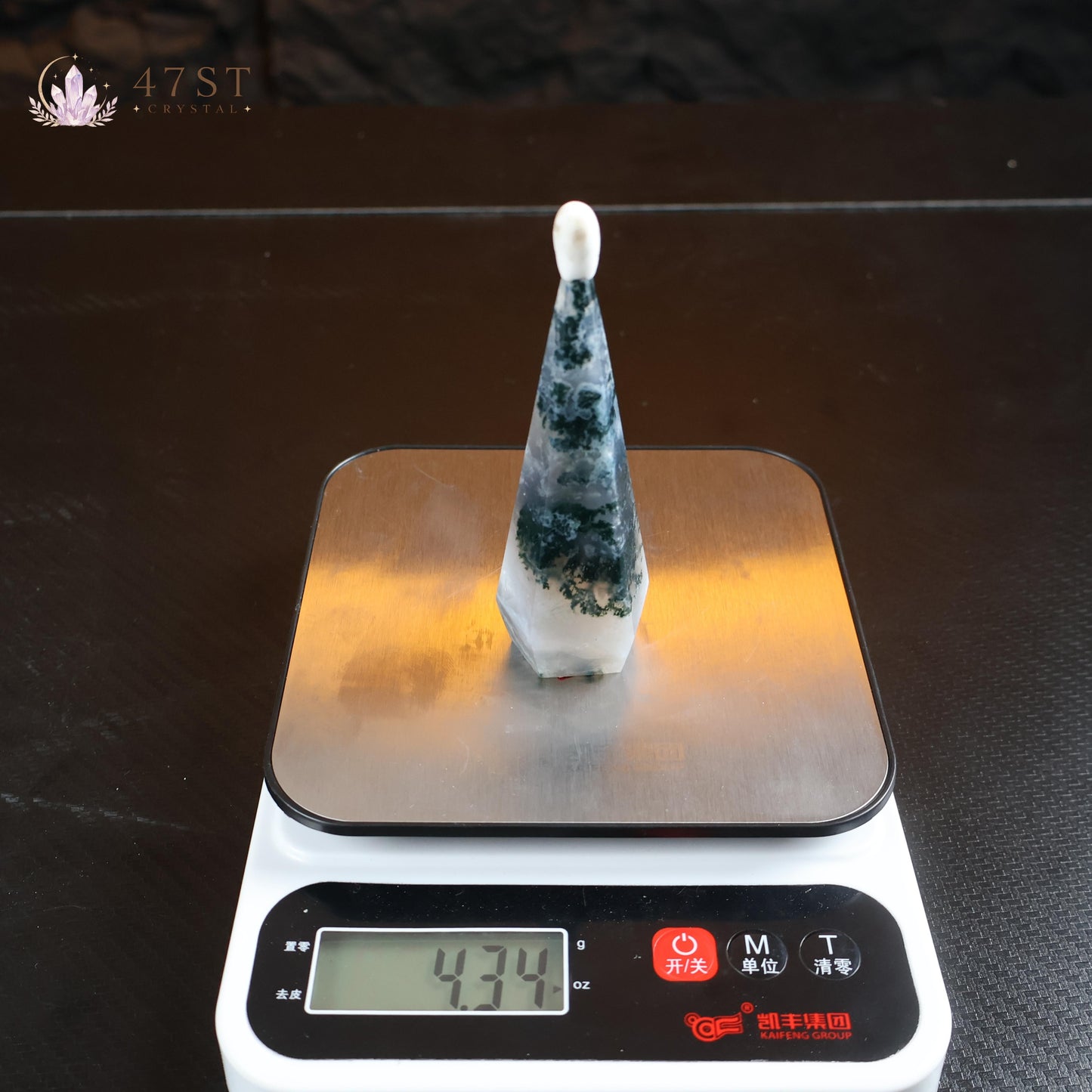Moss Agate Diamond Carving
