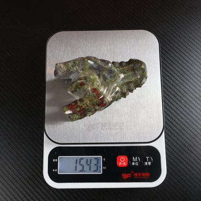 Dragon Blood Stone Dragon Head Carving