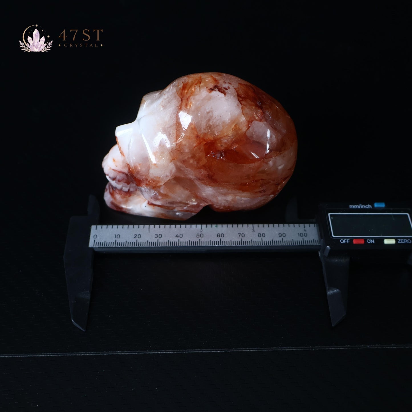 Fire Quartz Skull