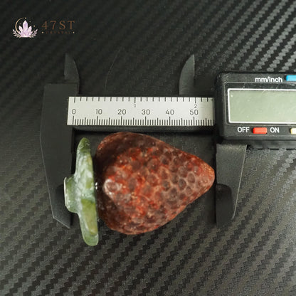Strawberry Quartz Strawberry Carving