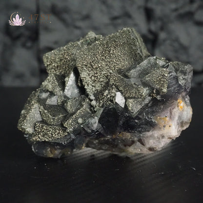 Fluorite with Chalcopyrite Mineral Specimen