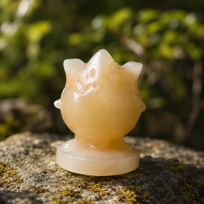 Orange Calcite Jigglypuff Carving
