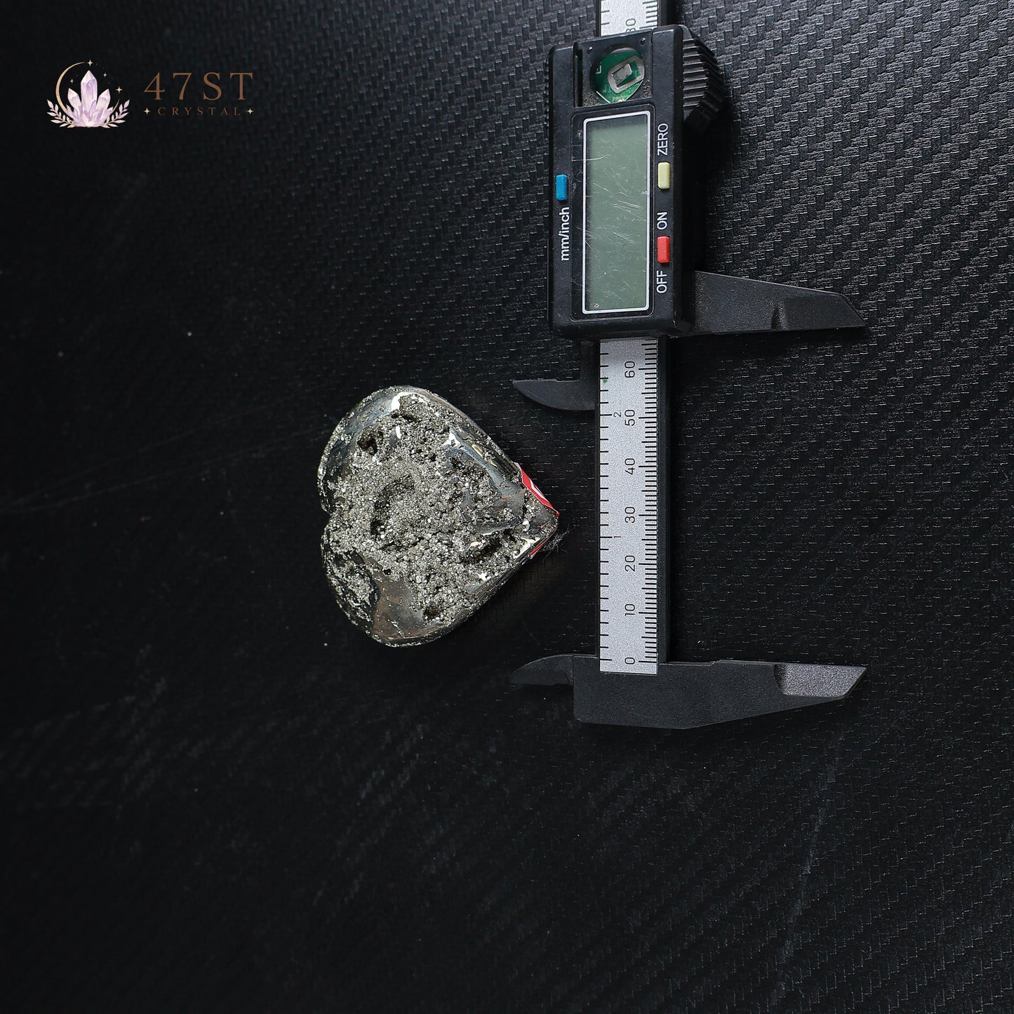 Pyrite Heart Carving