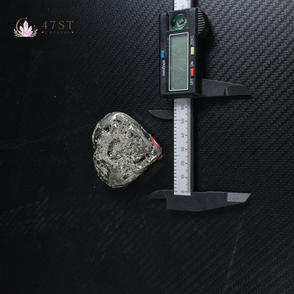 Pyrite Heart Carving