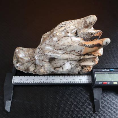 Picture Jasper Dragon Head Carving