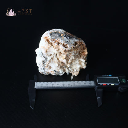 Clear Quartz Cluster Skull Carving