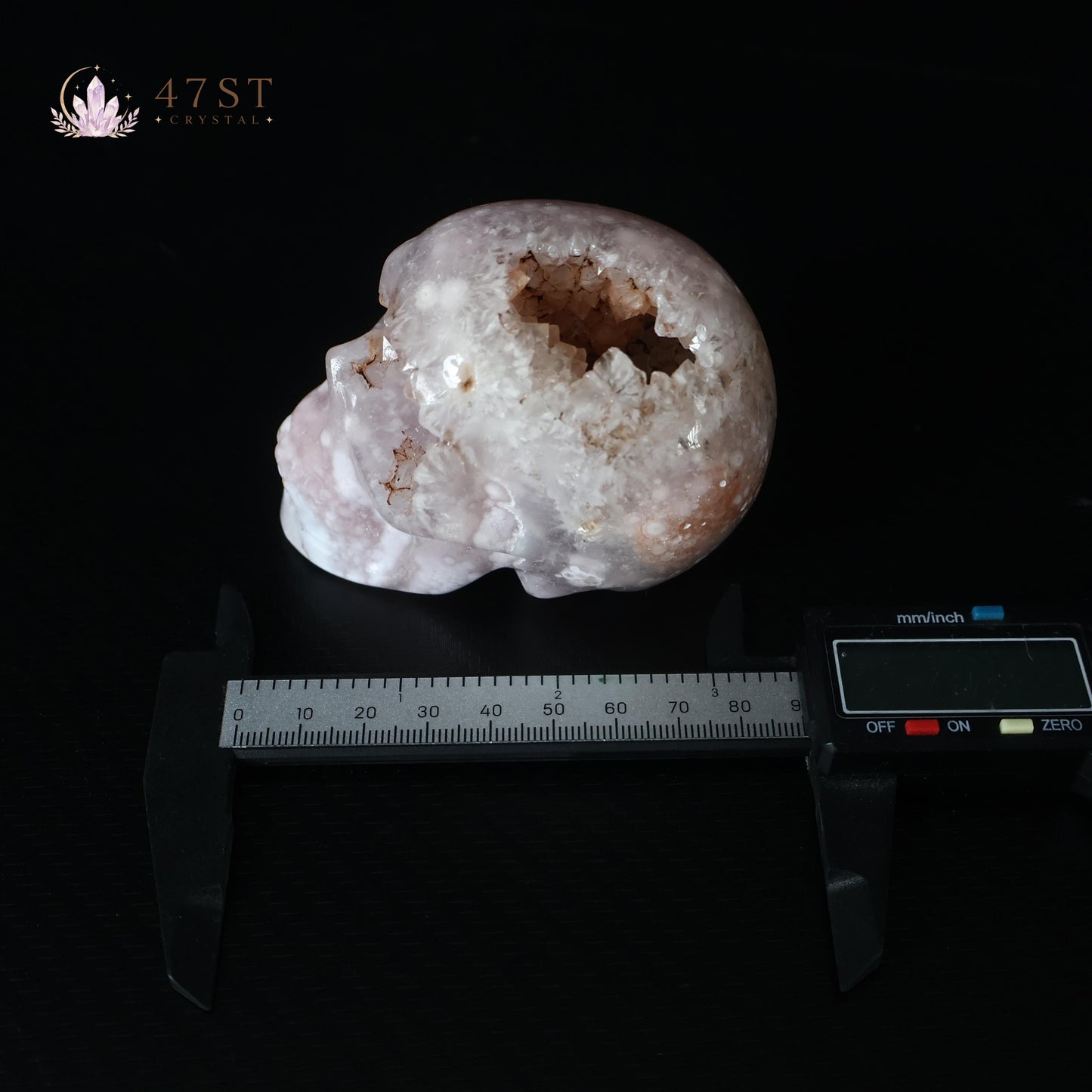 Pink Amethyst Skull Carving