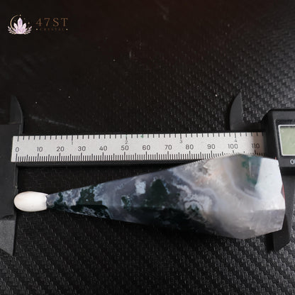 Moss Agate Diamond Carving