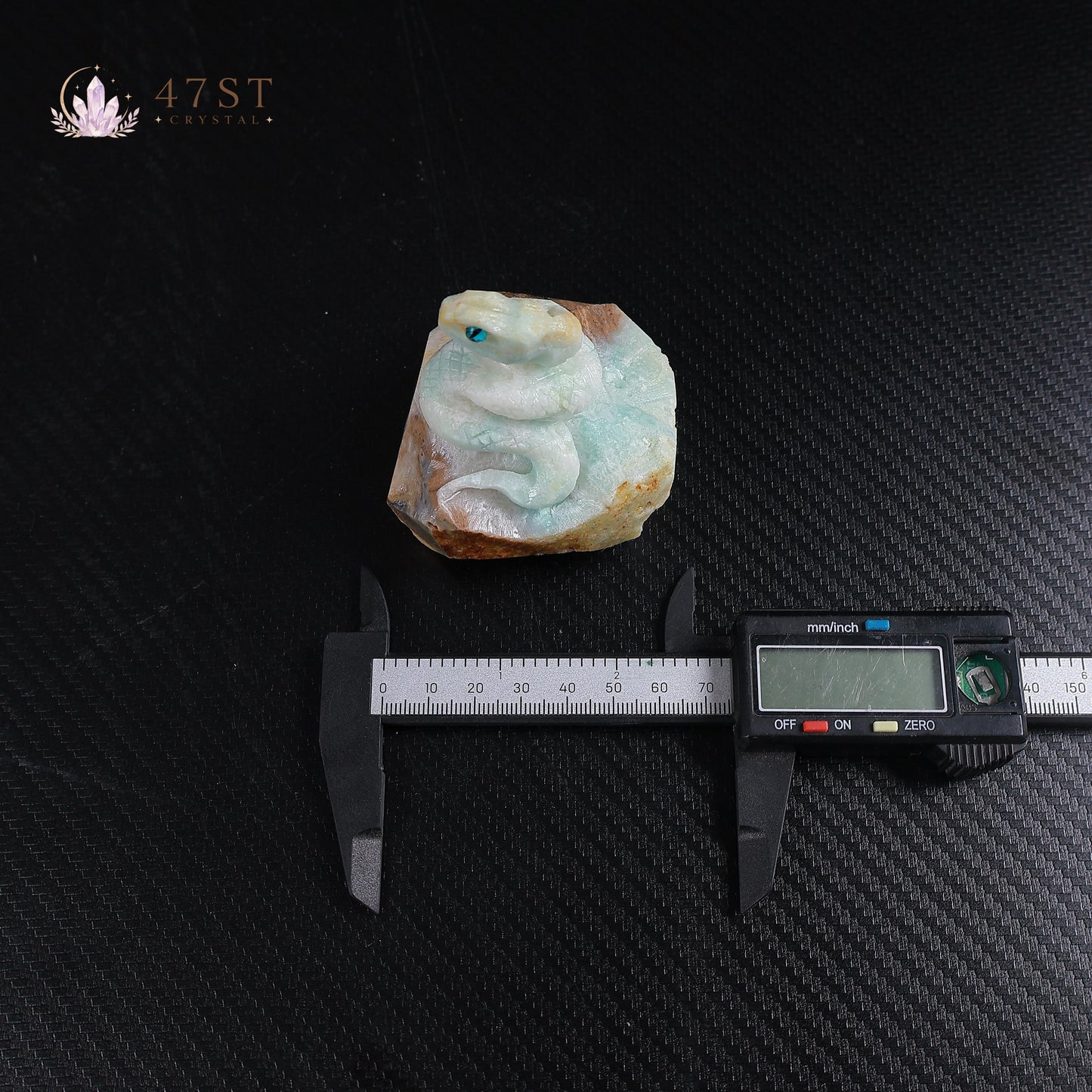 Caribbean Calcite Snake Carving