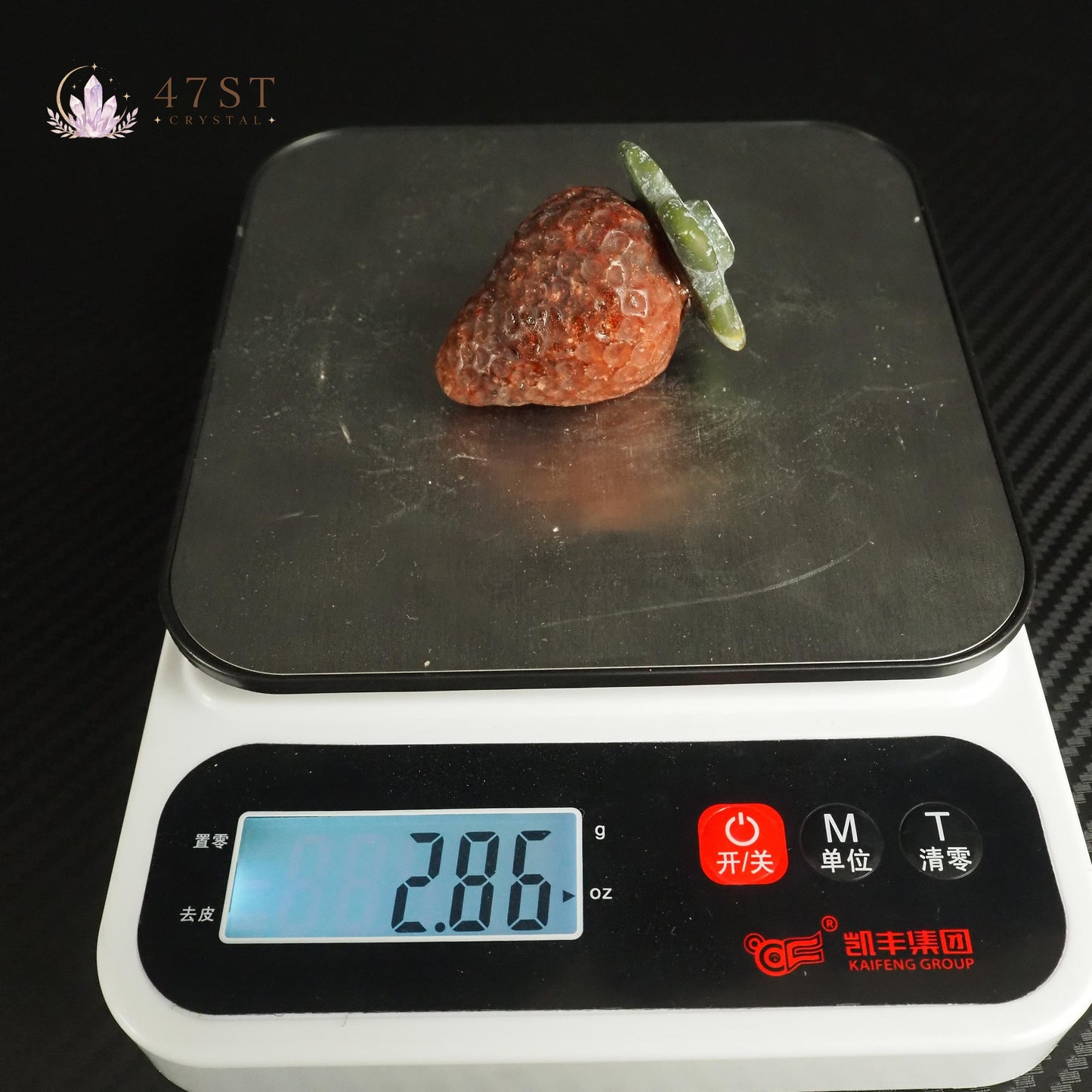 Strawberry Quartz Strawberry Carving