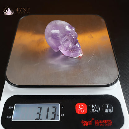 Amethyst Skull Carving