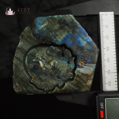 Labradorite Fox Carving