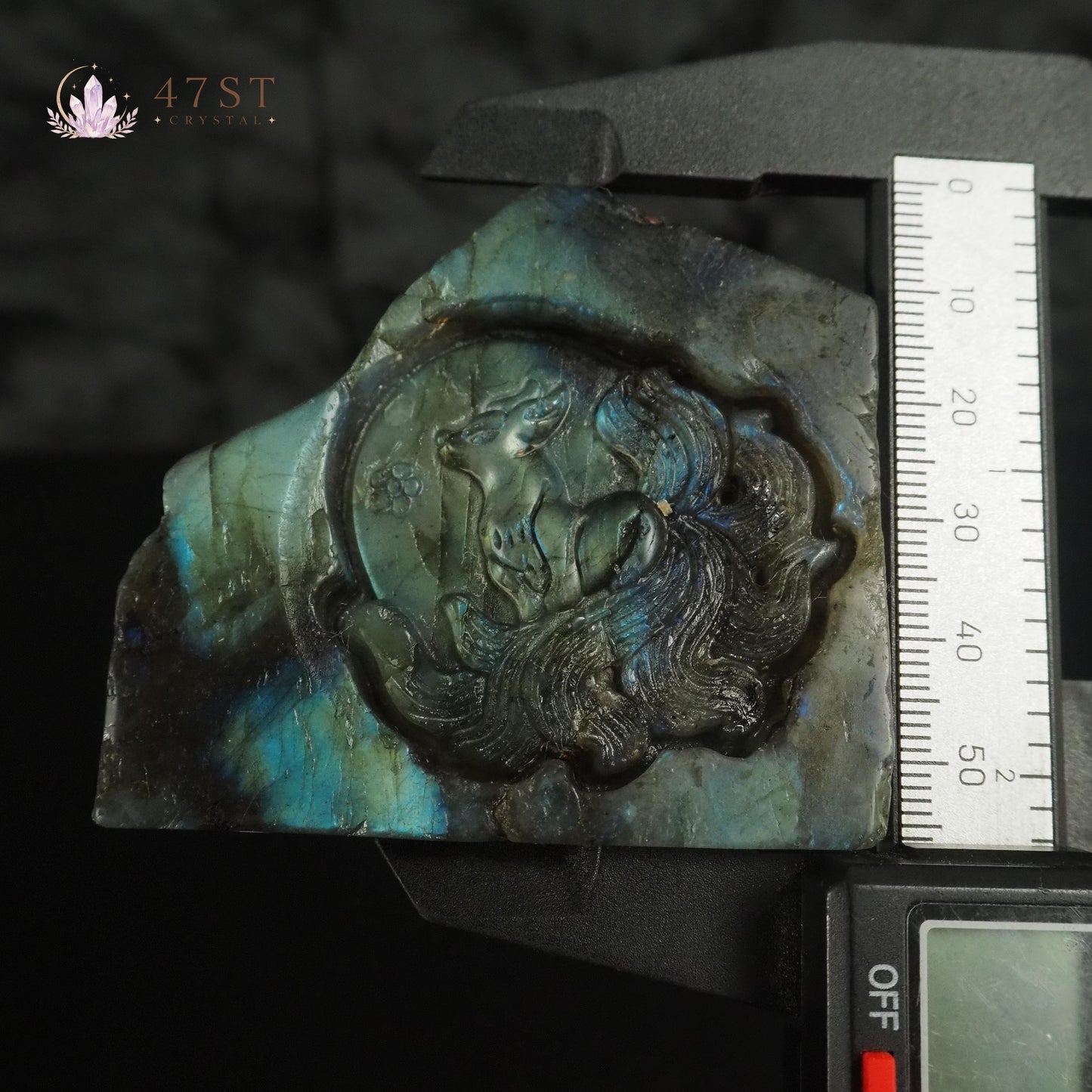 Labradorite Fox Carving