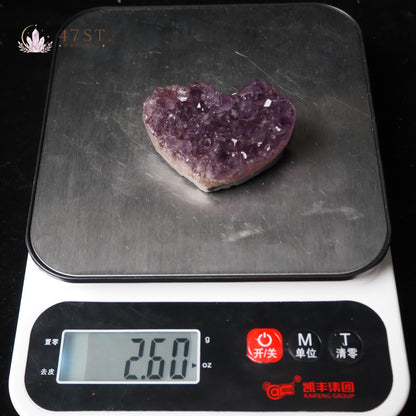 Amethyst Cluster Heart