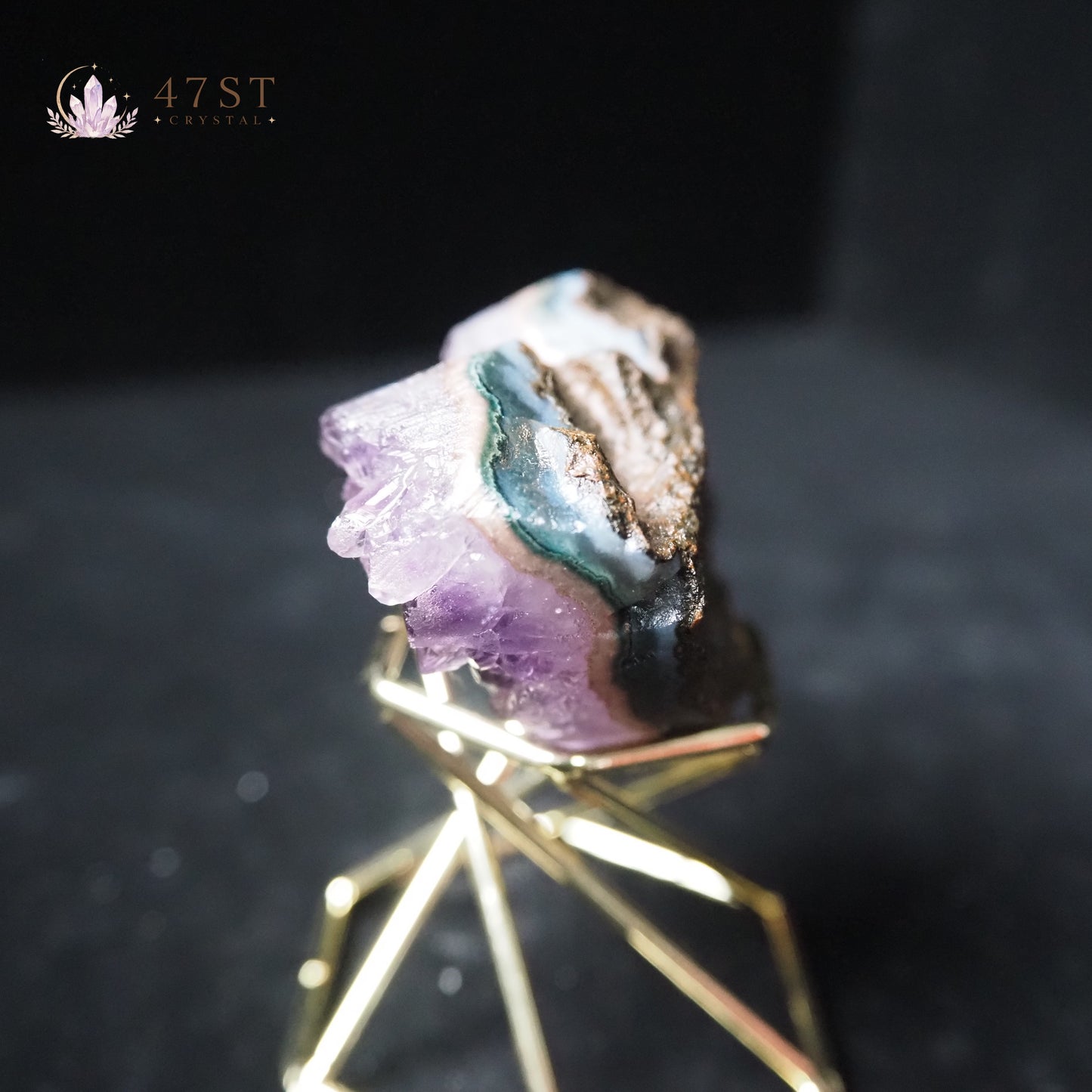 Amethyst Cluster Heart