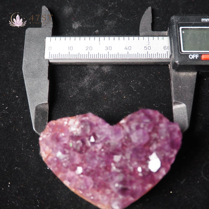 Amethyst Cluster Heart