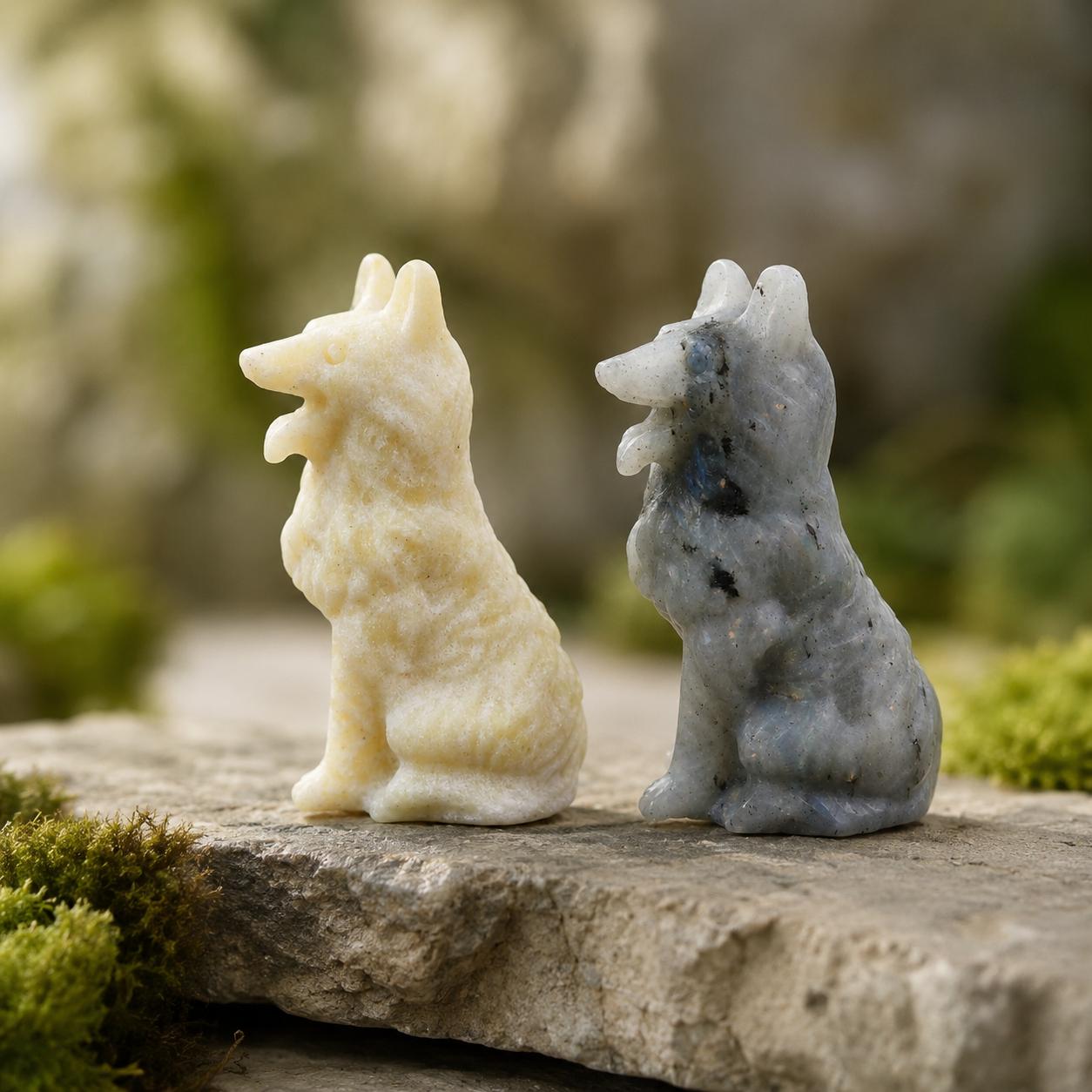 Muti-Material Wolf Carving