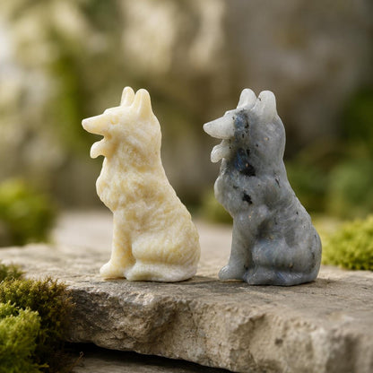 Muti-Material Wolf Carving