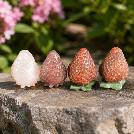 Strawberry Quartz Strawberry Carving