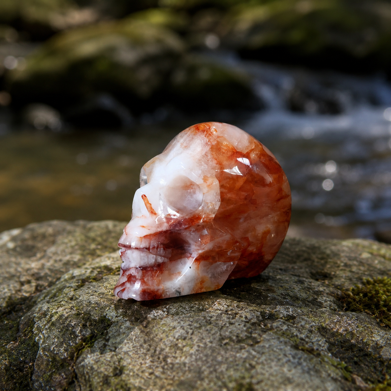 Fire Quartz Skull
