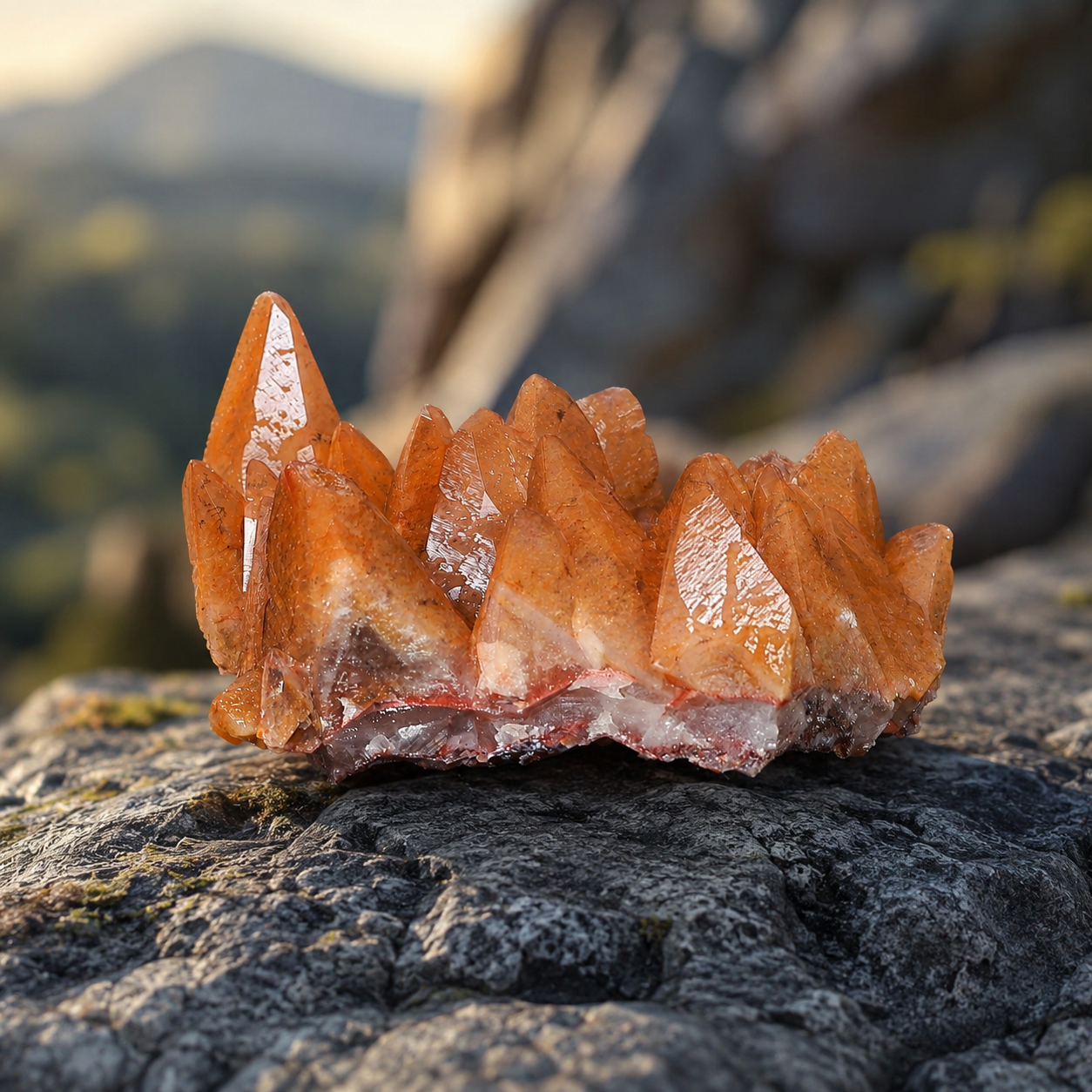 Orange Calcite Mineral Specimen